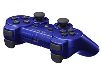 【中古】 ワイヤレスコントローラ (DUALSHOCK3) メタリック ブルー