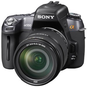 【中古-非常に良い】 SONY ソニー デジタル一眼レフα550 (高倍率ズームレンズキット) ブラック DSLRA550H