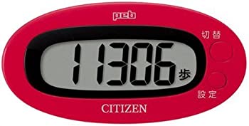 【未使用】【中古】 シチズン(CITIZEN) デジタル歩数計 peb レッド TW310-RD