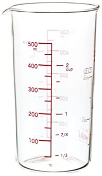 【中古-非常に良い】 iwaki (イワキ) 耐熱ガラス 計量カップ メジャーカップ 500ml KTMC-500