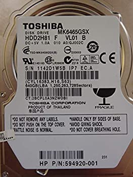 【中古-非常に良い】 東芝 MK6465GSX 640GB 9.5mm 2.5インチ SATA300 HDD