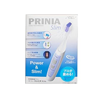 【未当て嵌める】【中古】 GC プリニア か細い PRINIA Slim 音波振りまわす 歯刷子 歯みがき張り付ける付き添い人 青色