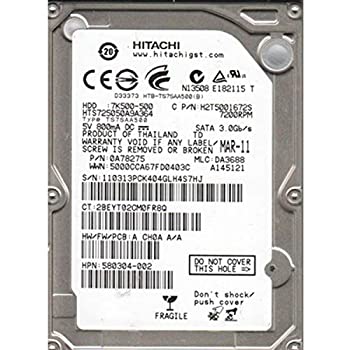 【中古-人並み外れたに好いたらしい】 日立 HTS725050A9A364 日立 2.5 500GB 7200RPM SATA - 時間 5