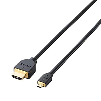 【未当て嵌める】【中古】 エレコム HDMI - micro HDMI 有線テレビ 0.7m 4K×2K相応う 黒いこと DH-固定ディスク14EU07BK