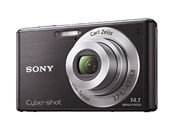 【中古】 ソニー SONY デジタル写真機 Cybershot W530 1410万絵素CCD 光学ｘ4 黒いこと DSC-W530/B