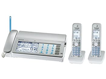 【中古】 パナソニック おたっくす デジタルコードレスFAX 子機2台付き 1.9GHz DECT準拠方式 シルバー KX-PD701DW-S｜ムジカ＆フェリーチェ店