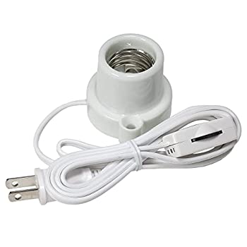【未使用】【中古】 エルパ ( ELPA ) コード付ソケット ( 口金 E26 / 1.5m / ホワイト) 中間スイッチ付 (KP-M2615H (W) )