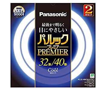 【未使用】【中古】 パナソニック 丸形蛍光灯(FCL) 32&40W形 2本入 G10q クール色 パルックプレミア FCL3240ECWH2KF