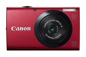【未当て嵌める】【中古】 Canon 加農砲 デジタル写真機 PowerShot A3400IS 赤いこと 光学5倍望遠レンズ タッチパネル PSA3400IS (RE)