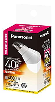 【未使用】【中古】 パナソニック LED電球 口金直径17mm 電球40W形相当 電球色相当(6.4W) 小型電球・斜め取付け専用タイプ 密閉形器具対応 LDA6LHE17BHS