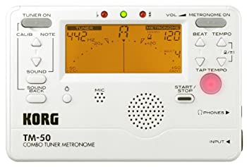 【中古-非常に良い】 KORG コルグ チューナー メトロノーム TM-50 PW パールホワイト
