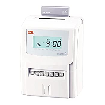 【未当て嵌める】【中古】 マックス 出勤記録時計 1日6回印字 月間合算役立つこと付き添い人 電磁波時辰儀 ER-250S2