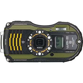 【未使用】【中古】 PENTAX 防水デジタルカメラ PENTAX WG-3GPS グリーン 1cmマクロ マクロスタンド付属 電子コンパス サブLCD Qi規格 PENTAX WG-3GPSGR 12663