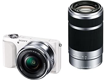 【中古】 ソニー 「NEX-3N」ダブルズームレンズキット 白いこと NEX-3NY W