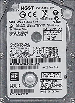 【中古】 hts545050?a7e380 PN 0j23465 MLC da5429 Hitachi 500?GB SATA 2.5ハードドライブ
