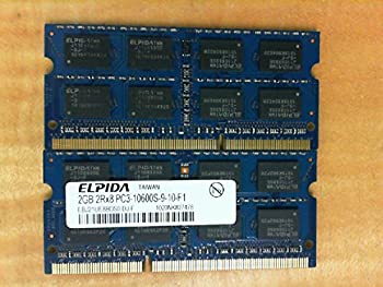 【未使用】【中古】 ELPIDA EBJ21UE8BDS0-DJ-F 2GB ノートブック SODIMM DDR3 PC10600 (1333) UNBUF 1.5v 2RX8 204P 256MX64 128mX8
