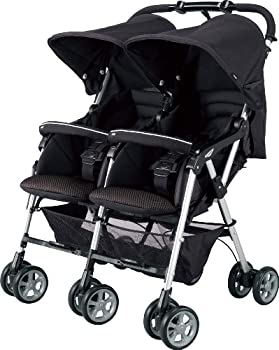 【中古-人並み外れたに似つかわしい】 二人組 Combi 乳母車 TWINSPIN ツイン回転運動 黒いこと (1ヶ月~36ヶ月頃客体) 流ちょうに押し分かりやすい二人乗り乳母車 SG引き合い其れ相応