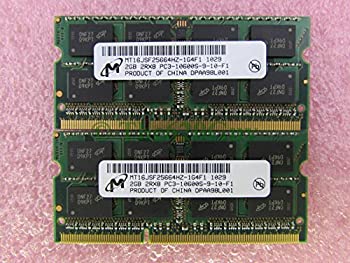 【中古-非常に良い】 Micron PC3-10600S (DDR3-1333) 4GB x 2枚組み 合計8GB SO-DIMM 204pin ノートパソコン用メモリ