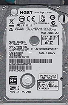 【中古-人並み外れたに好いたらしい】 hts725050?a7e630?Hitachi Travelstar z7?K500?500?GB 7200rpm 2.5in32?MB