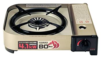 【中古-非常に良い】 イワタニ カセットフー BO (ボー) EX 【強火力コンロ / 最大発熱量4.1kW】 ヘアラインシルバー CB-AH-41