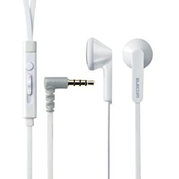 【未使用】【中古】 エレコムステレオイヤホン マイク付 3.5φ4極 1.2m (Y型) iPhone/スマホ対応 ホワイト EHP-IS3510MWH｜ムジカ＆フェリーチェ店