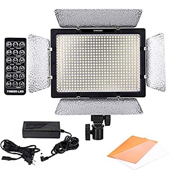 【未使用】【中古】 Yongnuo 600 LEDビデオライト 600球のLEDを カメラ\u0026ビデオカメラ用 AC電源アダプター付き