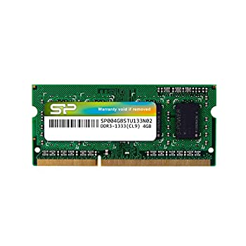 【中古】 シリコンパワー ノートPC用メモリ 204Pin SO-DIMM DDR3-1333 PC3-10600 4GB SP004GBSTU133N02|ムジカ&フェリーチェ店
