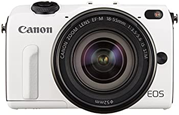 【中古-非常に良い】 Canon キャノン ミラーレス一眼カメラ EOS M2 EF-M18-55 IS STM レンズキット (ホワイト) EF-M18-55mm F3.5-5.6 IS STM 付属 EOSM2WH-1855ISSTMLK