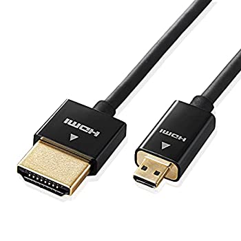 【未使用】【中古】 エレコム micro HDMI ケーブル 1.5m 4K×2K対応 スーパースリム ブラック DH-HD14SSU15BK