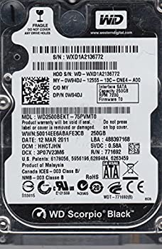 【未当て嵌める】【中古】 Western Digital wd2500bekt-75pvmt0?250?GB 内蔵捉え所のない運転