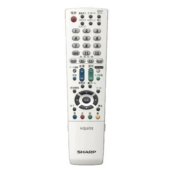 【中古】 SHARP 小ざかしい 液晶テレビ受像機用遠隔操作 RRMCGA871WJSB (0106380323)