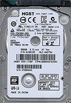 【中古】 HGST hts545050?a7e362?P / N 0j38105?MLC 地方検事5754?Mac???655???1730?F 500?GB Hitachi