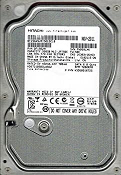 【中古-人並み外れたに好いたらしい】 日立 HDS721050CLA662 500GB P/N 0F15629 MLC JPT50E