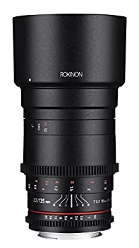 【未当て嵌める】【中古】 Rokinon Cine DS 135粍 T2.2 ED UMC 望遠シネレンズ Canon EF デジタル一眼二眼レフ写真機用