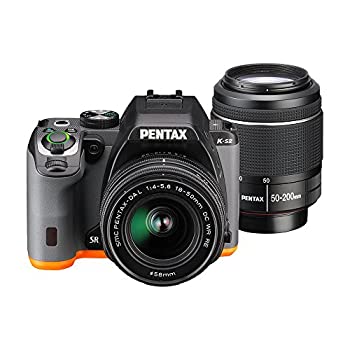 【中古】 PENTAX デジタル一眼二眼レフ PENTAX K-S2 ダブルズームキット (黒いこと×オレンジ色) PENTAX K-S2 WZOOMKIT (BLACK×ORANGE) 13221