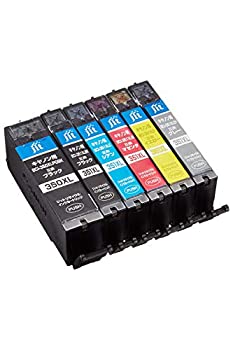 【未当て嵌める】【中古】 レイワインク 加農砲 (Canon) BCI-351XL+350XL 6MP (大静電容量) 相応う 6色仕掛ける 再利用インキ 日本製JIT-NC3503516PXL