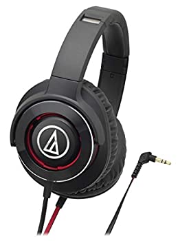 【中古-非常に良い】 audio technica オーディオテクニカ SOLID BASS ポータブルヘッドホン 重低音 ブラックレッド ATH-WS770 BRD