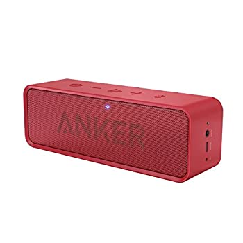 【中古】 ANKER Soundcore 携帯型 Bluetooth4.2 金棒引き 24第四次元年代順の連続生まれ変わり能力のある【デュアル１番ウッド 無線電話金棒引き 内蔵マイクロホン】 (赤いこと)