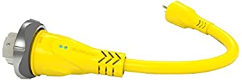 【中古】 Furrion FP5515-SY黄味がかった50 Amp 125 250Vマリンピグテールアダプターコネクタ-15 Amp米国海兵隊員繋ぎ