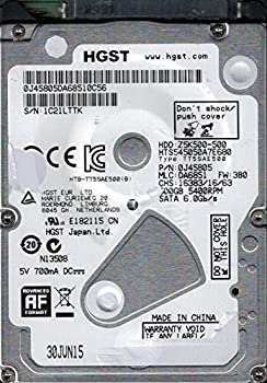 【中古-人並み外れたに好いたらしい】 hts545050?a7e680?P/N 0j45805?MLC 地方検事6851?HGST 500?GB