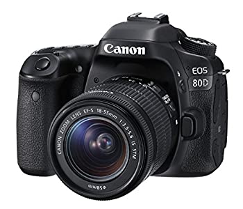 【中古-人並み外れたに似つかわしい】 Canon 加農砲 デジタル一眼二眼レフ写真機 EOS 80D 水晶体一揃いの道具 EF-S18-55粍 F3.5-5.6 IS STM 属する EOS80D1855ISSTMLK