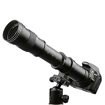 【中古-非常に良い】 Lightdow 420-800mm f/8.3 マニュアルズーム望遠レンズ + Tマウント Nikon D5500 D3300 D3200 D5300 D3400 D7200 D750 D3500 D7500 D500 D600 D7|ムジカ&フェリーチェ店