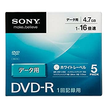 【未使用】【中古】 ソニー データ用DVD-R 16倍速 5mmケース 5枚パック 5DMR47KLPS