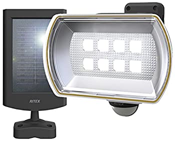 【未使用】【中古】 ムサシ RITEX フリーアーム式LEDセンサーライト (8Wワイド) ソーラー式 防雨型 S-80L