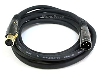 【中古-非常に良い】 Monoprice 104752?10フィートプレミアシリーズXLRオスからXLRメス16?AWGケーブル 104752