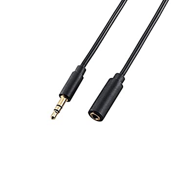 【未使用】【中古】 エレコム ステレオミニプラグ用延長ケーブル 金メッキ仕様 3.5φメス-3.5φオス ブラック 3m DH-MPJN30
