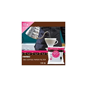 【中古】 HARIO (ハリオ) V60用調査報告ろ波器 03W 100枚 VCF-03-100W 10個仕掛ける