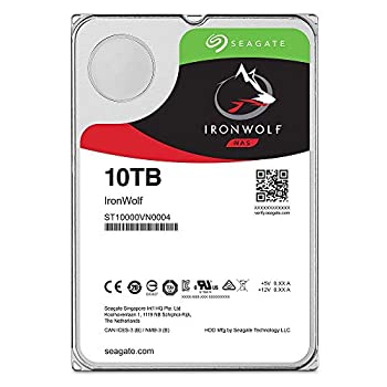 【中古-非常に良い】 Seagate IronWolf 3.5 10TB 内蔵ハードディスク HDD 256MB 7200rpm 24時間稼動 PC NAS 用 RVセンサー ST10000VN0004