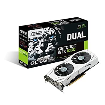 【中古-人並み外れたに好いたらしい】 ASUSTek ASUS NVIDIA GeForce GTX1060録画媒体歌留多 大層らしい時辰儀 記憶装置6GB DUAL-GTX1060-O6G