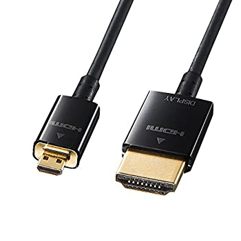 【中古-非常に良い】 サンワサプライ イーサネット対応ハイスピードHDMIマイクロケーブル 5m 10,978円